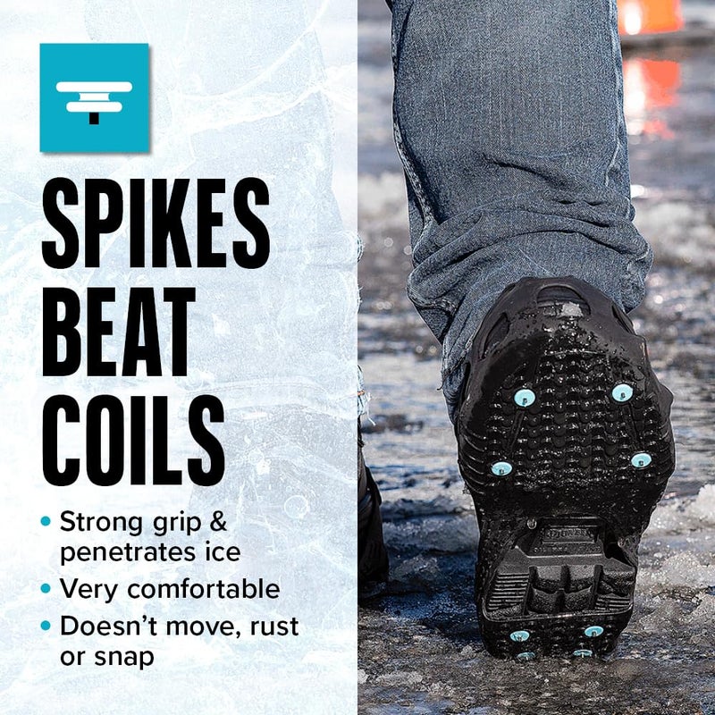 Due North All Purpose Industrial Ice Cleats for Men & Women - Traction Aids for Walking & Working on Snow/Ice - 16 Spikes - Image 4